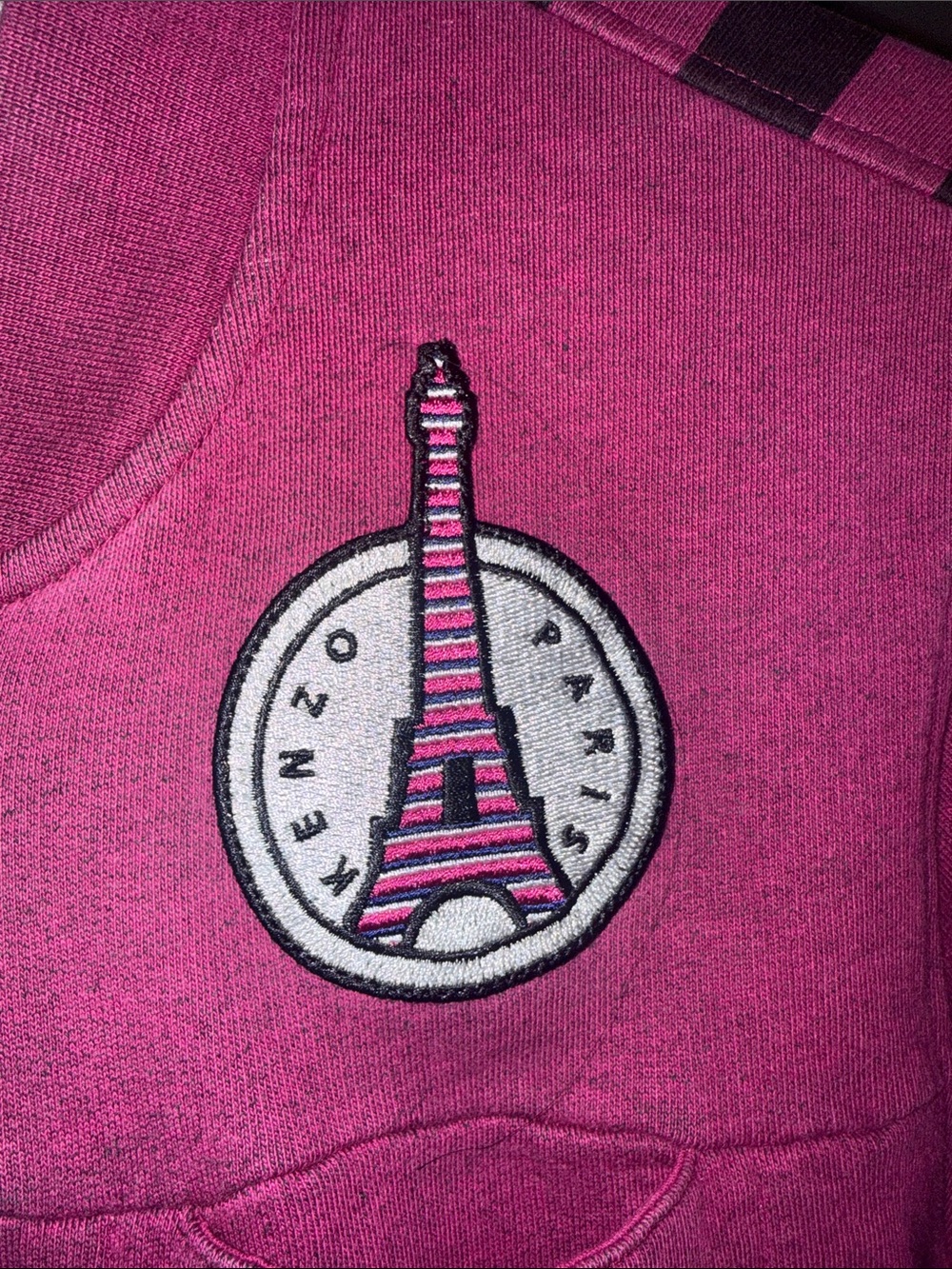 Kenzo Colorblock Zip Jacket in Mint Green & Magenta - Picture 4 of 10